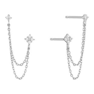 Trend Ins Wind Tassel Diamond Earrings Personality Trend