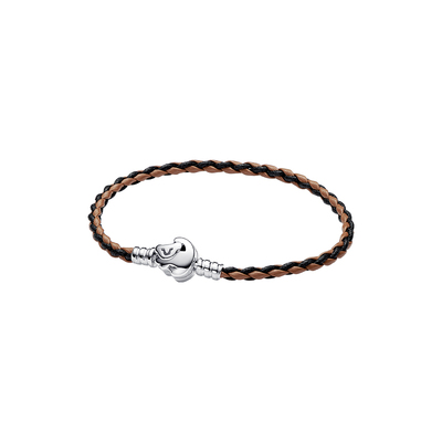 潘多拉狮子王链扣编织皮革手链