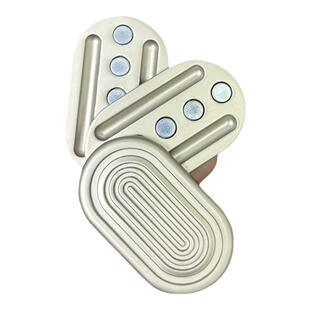 音浪EDC解压玩具推牌金属三层无限位黑科技啪啪牌啪啪币解压神器