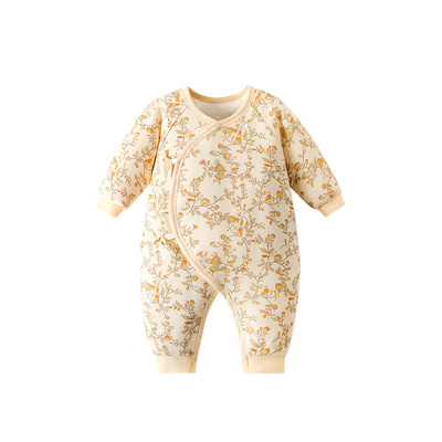 宝宝夹棉服连体衣保暖