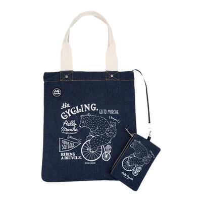 日式休闲牛仔帆布单肩包