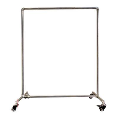 服装店展示架可移动镀锌管晾衣架