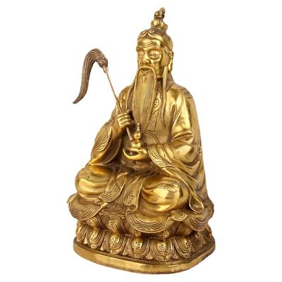 纯铜太上老君神像摆件三清祖师