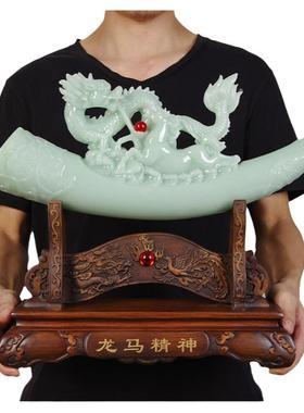 龙马精神家居客厅书房店铺摆件