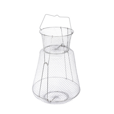 可折叠鱼篓不锈钢网兜金属鱼护