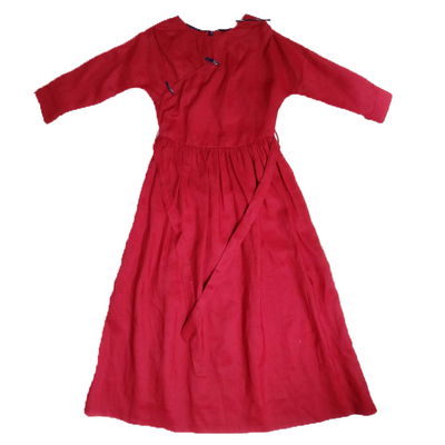 原著文艺范纯亚麻复古风连衣裙