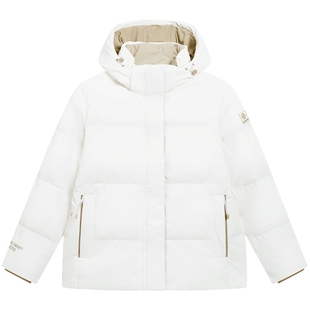 特步羽绒服女士2025年新款冬季运动棉服防风连帽外套975428190179