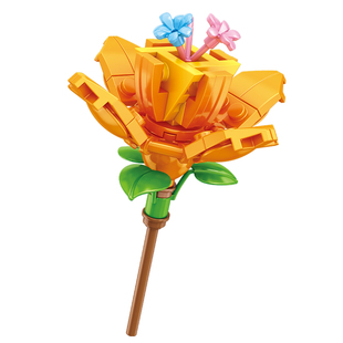 积木花墙拼装玩具儿童益智拼插积木女孩礼物拼图花束玩具摆件场景