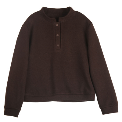 25年秋冬新款简约小立领宽松卫衣