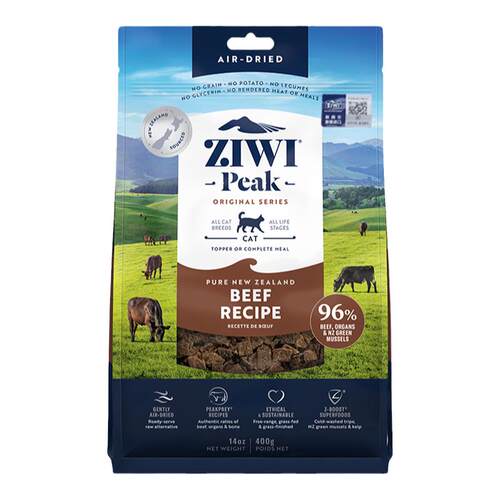 【ziwi旗舰店】风干无谷牛肉猫粮400g滋益巅峰营养进口成幼猫主食