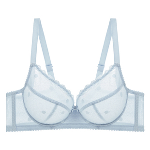 奥丽侬内衣胸大显小聚拢收副乳防下垂大码女士薄款性感蕾丝文胸