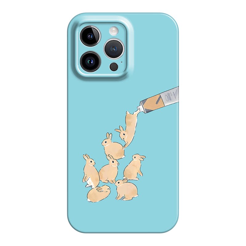 牙膏小兔子适用iphone17promax菲林手机壳苹果16华为p70nova7vivos30iqoo11软红米k80note14小米15一加13ace5