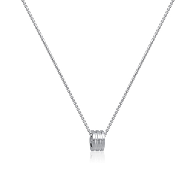 85度灰字母钛钢项链嘻哈小众设计