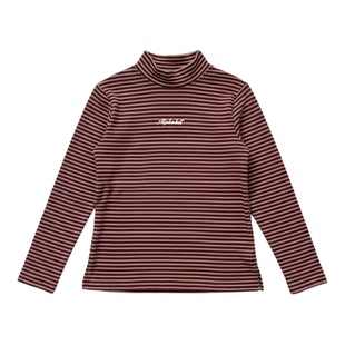 【德绒】爱法贝新款条纹长袖T恤女童半高领打底衫秋冬保暖上衣