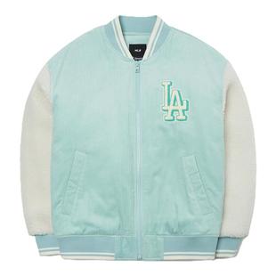 MLB官方 男女仿羊羔绒灯芯绒拼接款棉服撞色保暖秋冬新款JPB03