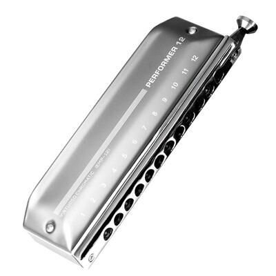 铝格半音阶成人演奏口琴12孔48音