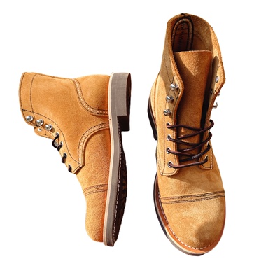 固特异8111工装靴男疯马皮美式复古高帮真头层牛皮机车靴马丁靴男