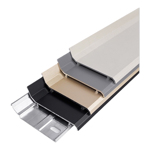 加厚铝合金卡扣式踢脚线超薄金属地脚线黑色极窄4/6cm8公分贴脚线