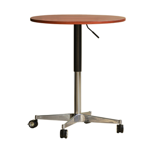 实木中古风可移动升降茶几客厅家用小户型沙发边几圆桌边桌小桌子