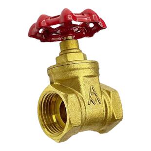 黄铜闸阀家用水管螺纹总阀门开关加厚防爆全铜闸阀4分6分1寸