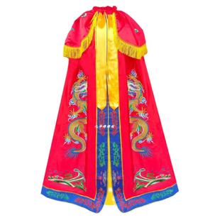 高档财神关公如来弥勒佛祖衣服双龙刺绣五爷袍斗篷披肩双龙披风
