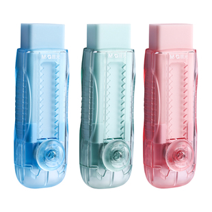 晨光推拉橡皮擦透明壳小学生专用超干净擦字不留痕无碎屑橡皮推拉锁扣一年级无毒初中生推动橡皮文具用品