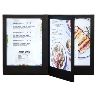 LED发光菜单本定制酒吧KTV酒水单展示牌饭店点单菜谱活页设计制作