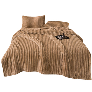 红豆牛奶绒小毛毯铺床沙发毯子学生宿舍午睡毯兔毛绒加厚盖毯被子