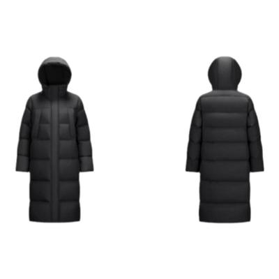 森马宽松连帽三防长款羽绒服女