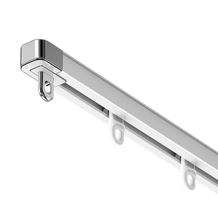 窗帘杆子打孔款加厚铝合金窗帘轨道罗马杆一整套伸缩单杆双杆