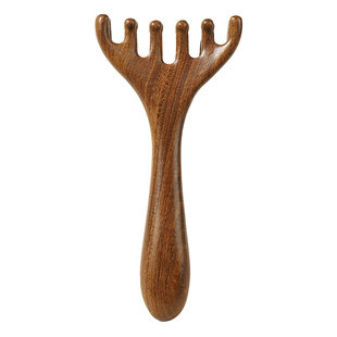 鹿角六爪檀木按摩梳子疏通经络头部神器五爪头皮毛囊淋巴刮痧头疗