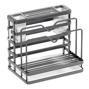 厨房刀架高颜值菜刀置物架多功能台面不锈钢放菜板刀具一体收纳架