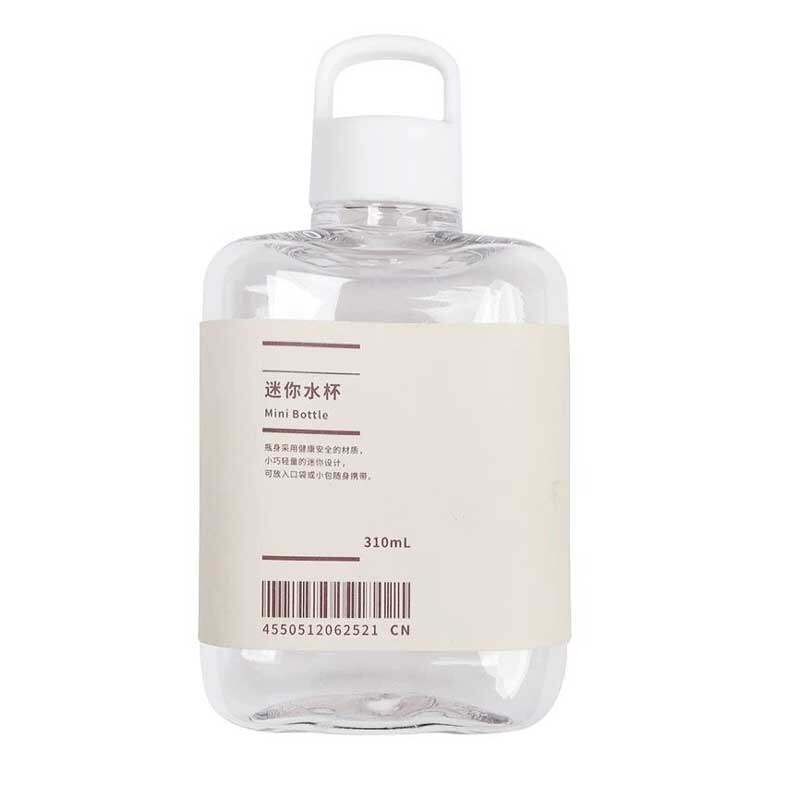 便携扁平水壶透明小水杯塑料简约方瓶迷你水瓶扁形轻型随身杯子女