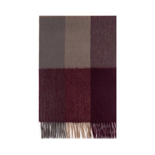 上海故事2026秋冬新款山羊绒拼色围巾女保暖加厚柔软围脖送妈妈礼