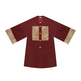 织造司[观鱼知乐]国风大典走秀款汉服明制方领大衣原创妆花马面裙