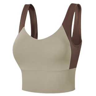健身女孩高强度运动内衣一体式聚拢防震瑜伽背心跑步训练外穿文胸