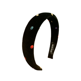 韩国东大门小众秀气彩虹波点发箍精致充棉高颅顶显脸小压发头箍女