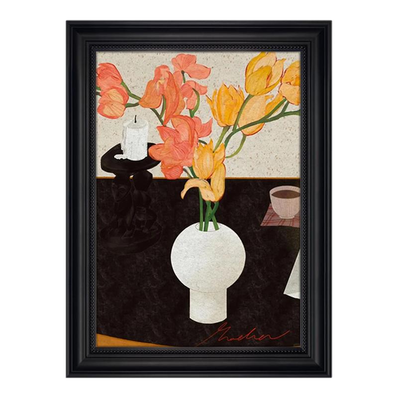 中古风卫生间装饰画防水免打孔浴现代装饰画