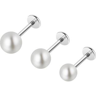 医用F136钛合金珍珠耳钉女气质养耳洞睡觉免摘耳环防致敏耳骨耳饰