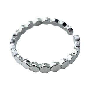 ions shop 个性轻奢菱形饰品纯银s925戒指女棱形开口戒可调节简约