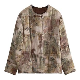 COCOBELLA[双面穿]新中式国风100%人丝提花冬新国标羽绒服DC3026