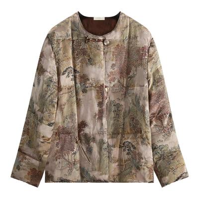 COCOBELLA[双面穿]新中式国风100%人丝提花冬新国标羽绒服DC3026