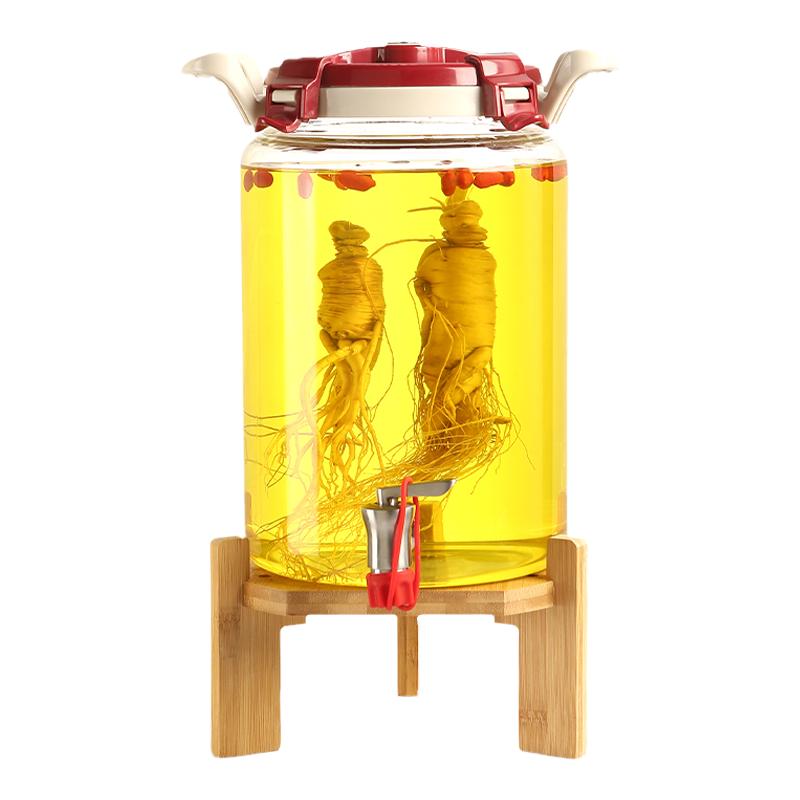 高硼硅玻璃泡酒专用酒瓶带龙头