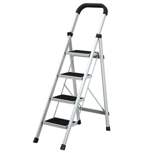 得力梯子家用折叠梯加厚室内人字梯楼伸缩梯步梯多功能四步五步梯