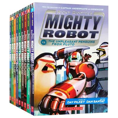 Scholastic 威猛机器人【9册】英文原版书Ricky Ricottas Mighty Robot / RICOTTA'S 儿童全彩动漫章节桥梁书 课后英语阅读4-8岁