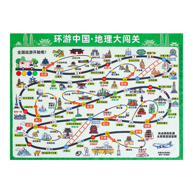 【便携口袋】地理大通关飞行棋