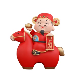 马年新款马上发财财神爷摆件家居办公室桌面装饰品公司年会小礼品