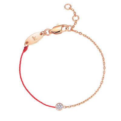 本命年编织绳闺蜜极细红绳手链女