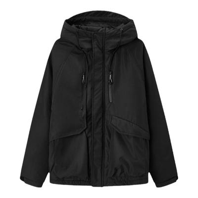 森马棉服男四防宽松连帽薄外套冬