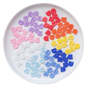 喵爸喵妈树脂彩色小熊儿童衬衣纽扣宝宝熊头毛衣外套钮扣DIY手工